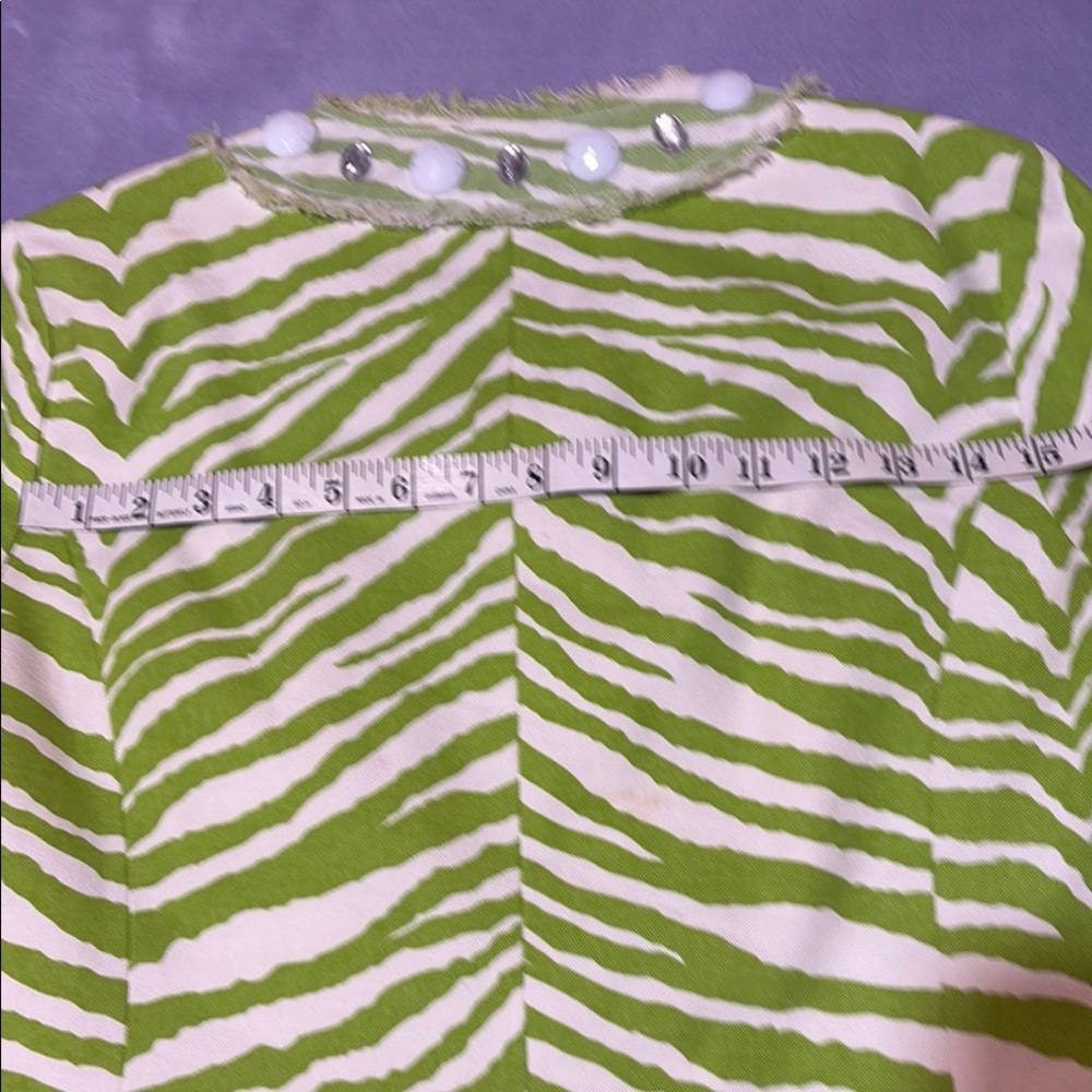Berek S Green Zebra Jacket Rhinestone - Picture 10 of 10